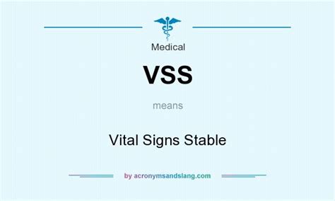 what does vss stand for|VSS Medical Abbreviation Meaning .
